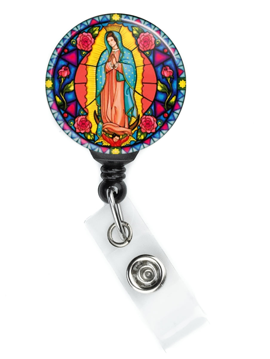 Virgen De La Guadalupe Catholic Virgin Mary Badge Reel - ReactionReels