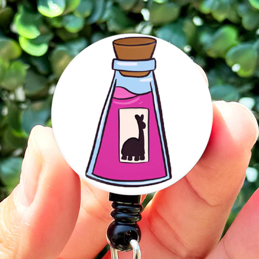 Nurse Funny Extract of Llama Cartoon Retractable Badge Reel with Swing Clip and 34 Inch Cord - ReactionReels