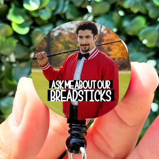 Happy Gilmore Breadsticks  Nurse ID Badge Reel Holder  Nurse Gift