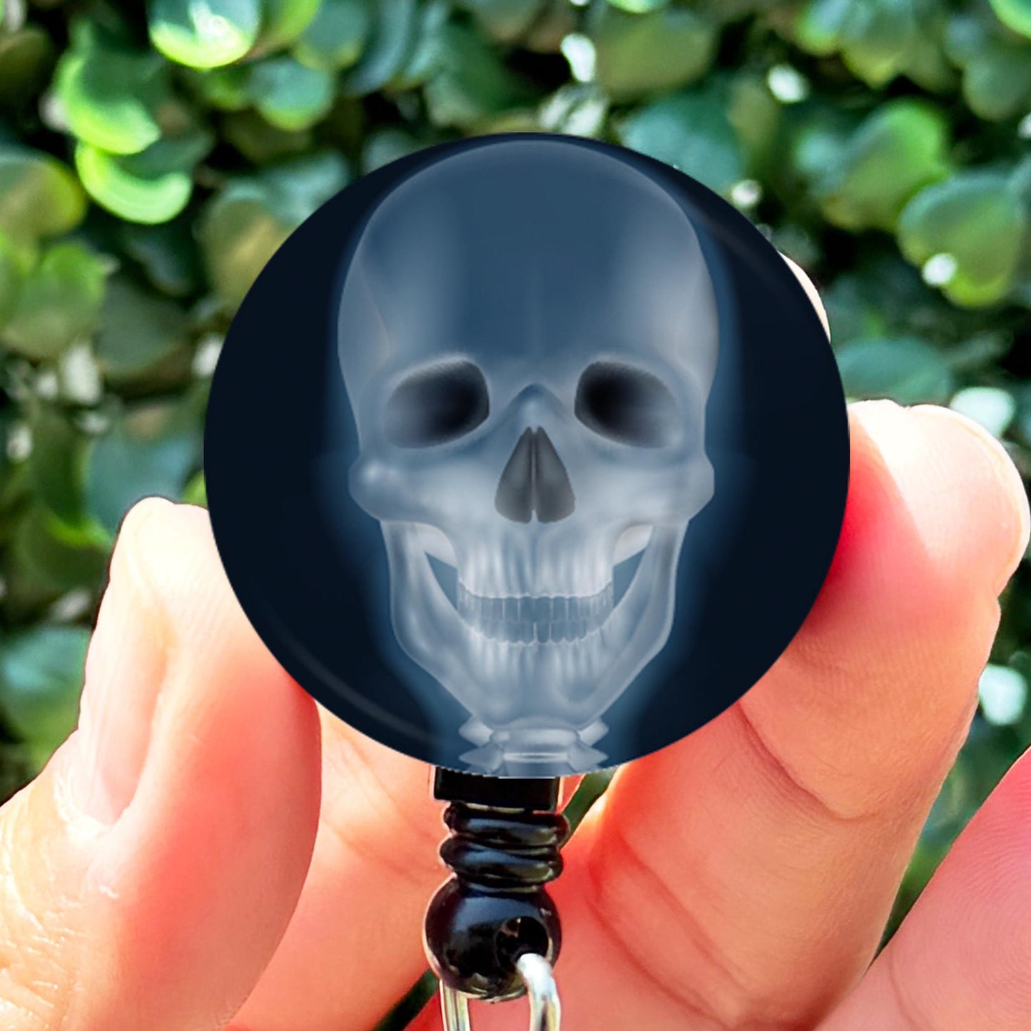 XRAY Tech  Radiology  Happy Face Skull Scan  Nurse Badge Reel  Badge Holder  Nurse Gift  Cute ID Hol