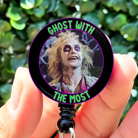 Ghost with the Most Nurse Badge Reel Funny  ID Badge Holder  Nurse Gift  Nurse Badge Holder  ID Holder  Cute Ba