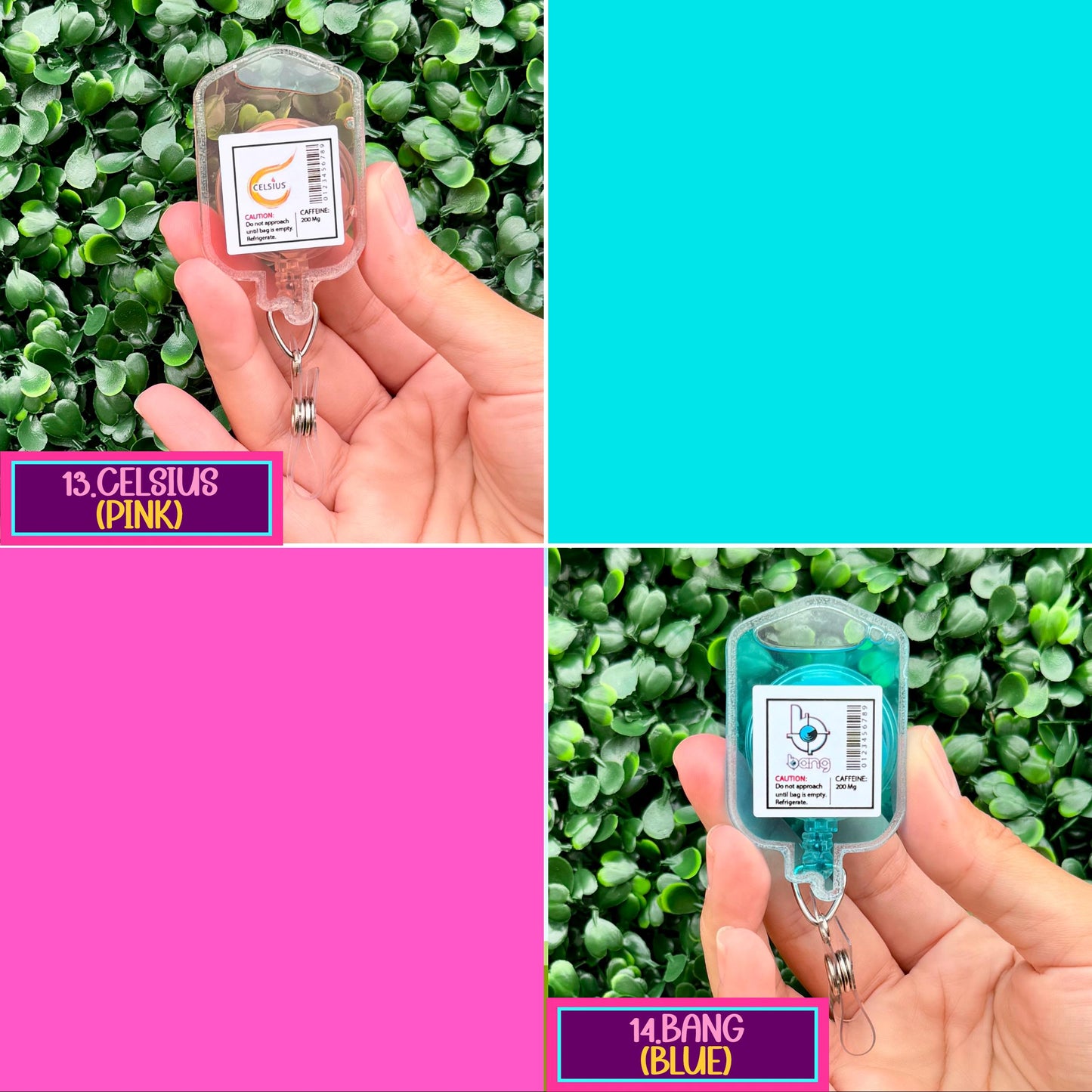 Nurse Badge Reel – Cute Retractable Badge Holder for Nurses and Medical Staff, IV Bag Theme - Dr. Pepper