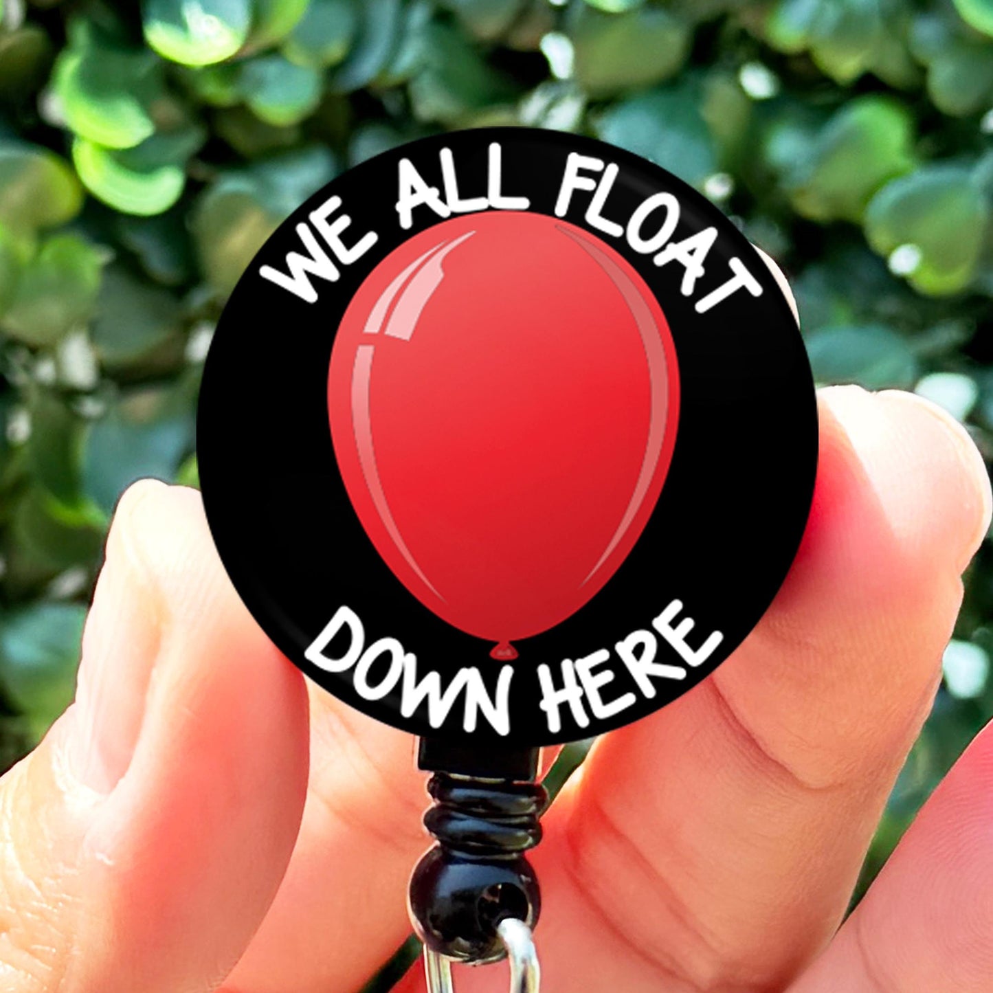 Halloween We All Float Here  Nurse Badge Reel  ID Badge Holder  Nurse Gift  Nurse Badge Hold