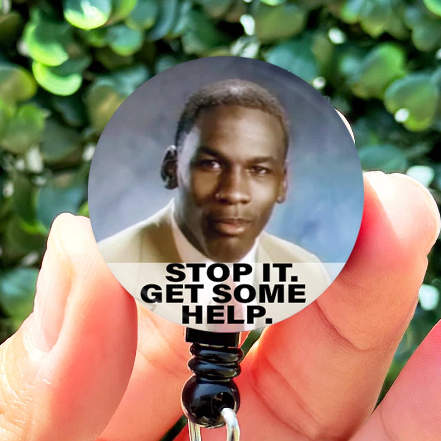 MJ Stop It Get Some Help Meme  Nurse Badge Reel  ID Badge Holder  Nurse Gift  Cute Nurse Badge Hold - ReactionReels