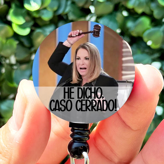 Caso Cerrado Doctora Ana Maria Polo  Hispanic Latina ID  Nurse Badge Reel  Badge Holder  Nurse Gift  Cute ID Hold