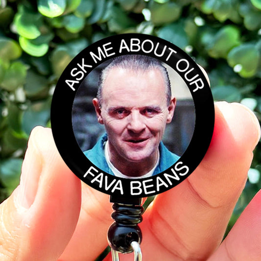 Hannibal Lecter Halloween ID  Nurse Badge Reel Funny  ID Badge Holder  Nurse Gift  Nurse Badge Holder  ID Holder - ReactionReels