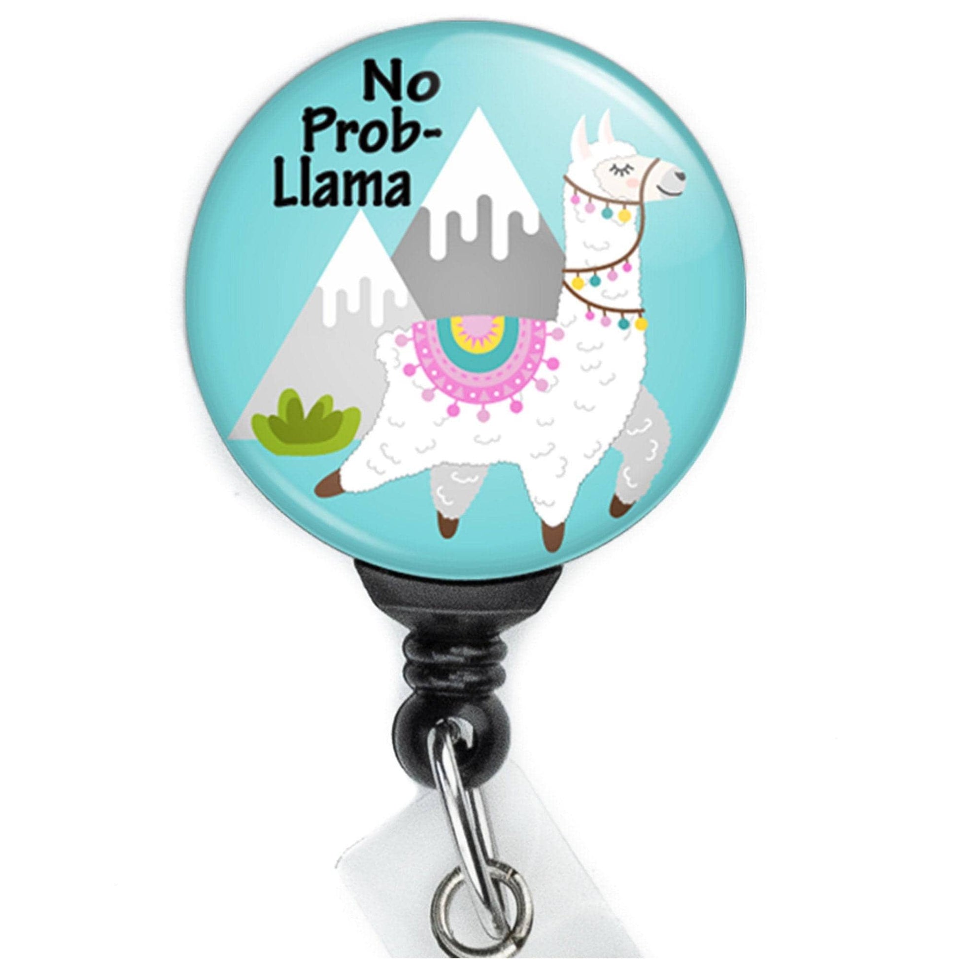 No Prob-Llama Retractable Badge Reel with Swing Clip and 36 Inch Cord - ReactionReels