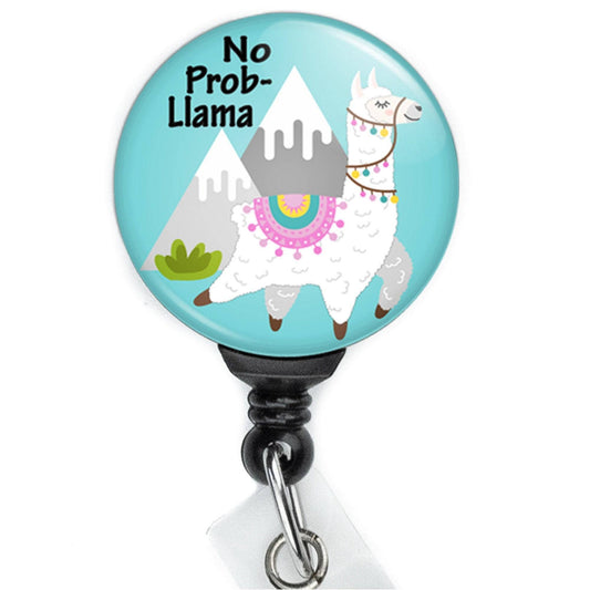 No Prob-Llama Retractable Badge Reel with Swing Clip and 36 Inch Cord - ReactionReels