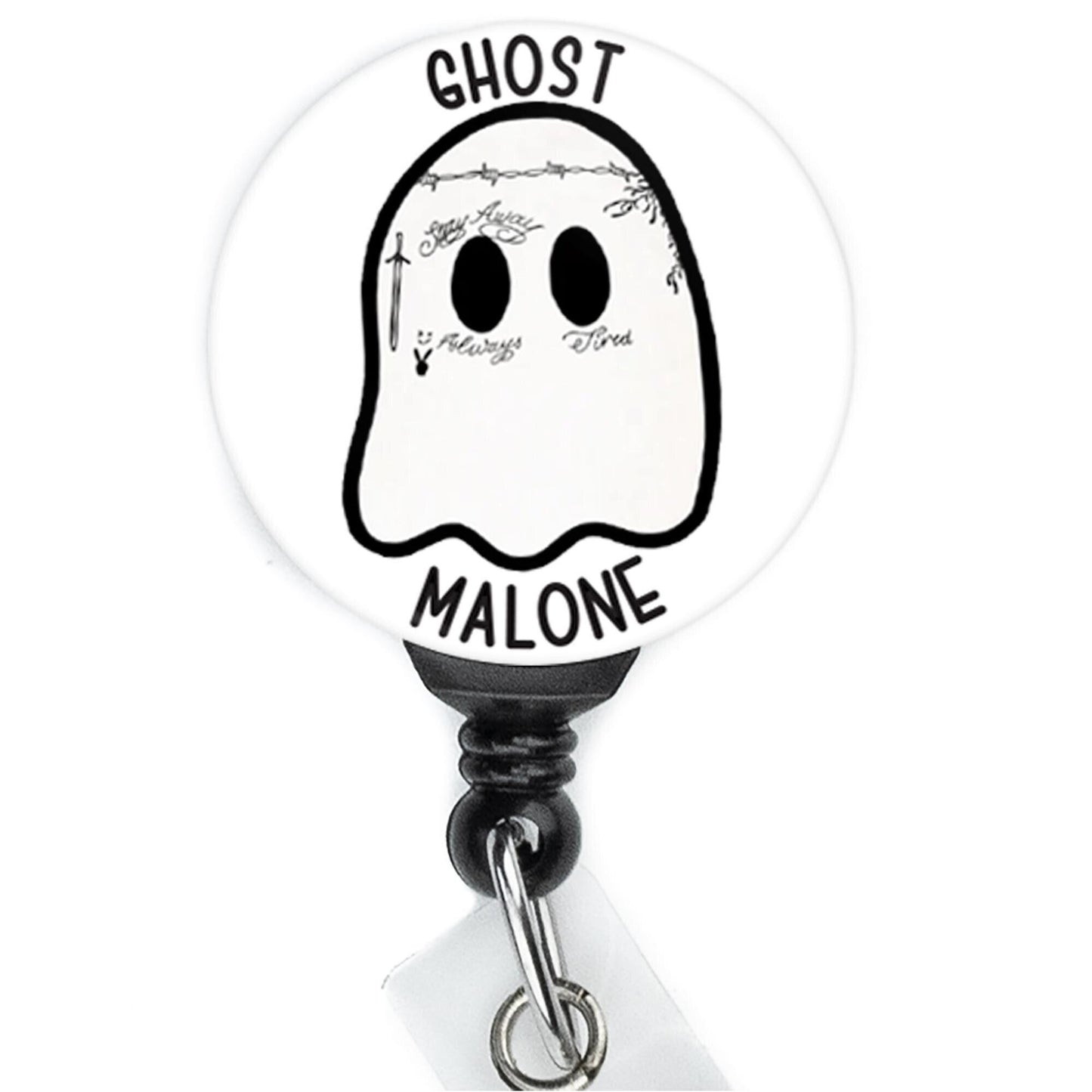 Halloween Ghost Malone  Nurse Badge Reel Funny  ID Badge Holder  Nurse Gift  Nurse Badge Holder  Cute ID Holder - ReactionReels