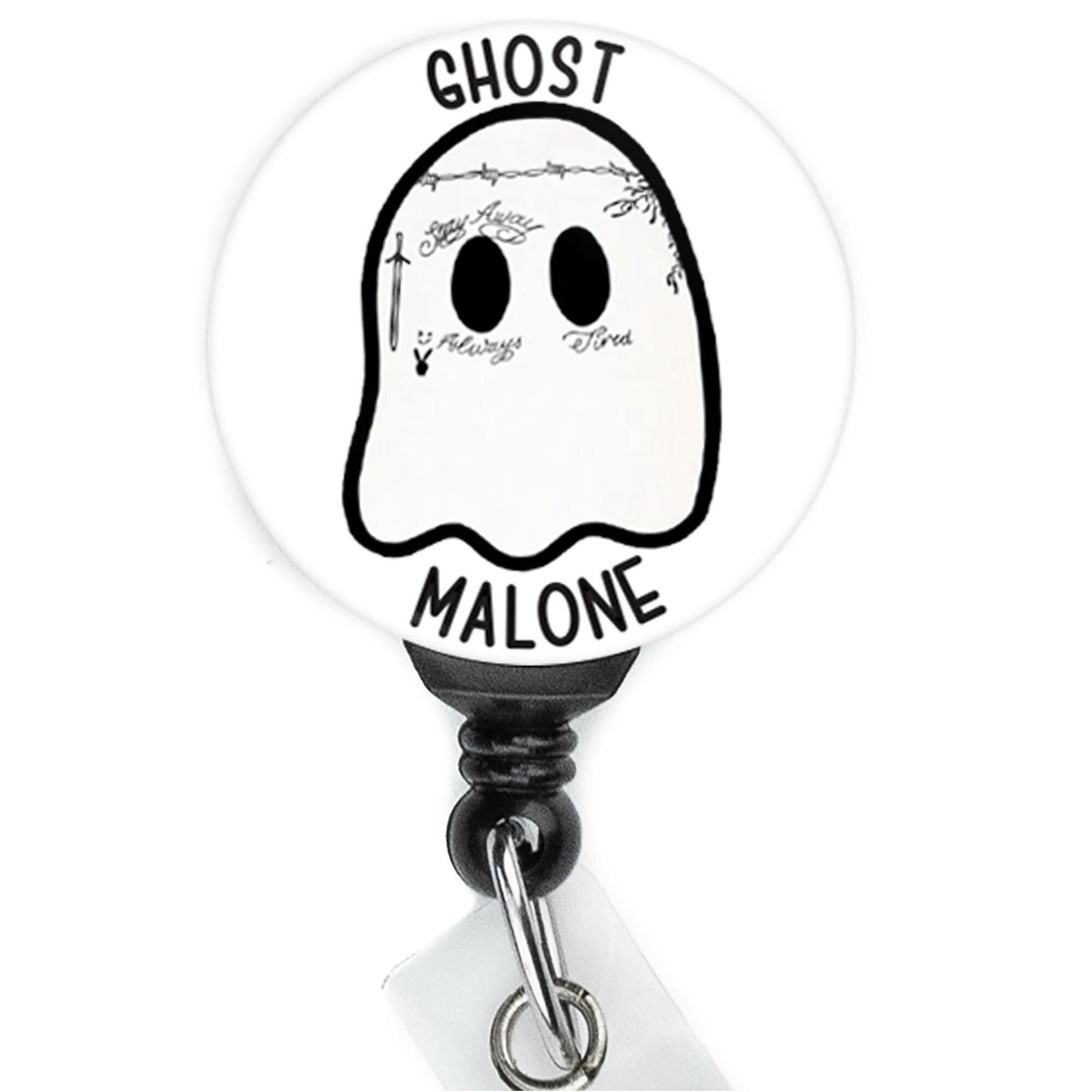 Halloween Ghost Malone  Nurse Badge Reel Funny  ID Badge Holder  Nurse Gift  Nurse Badge Holder  Cute ID Holder - ReactionReels