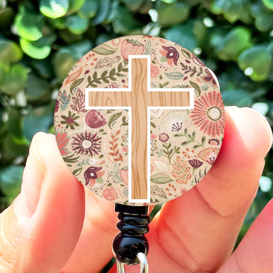 Christian Badge Reel  Jesus God Badge Reel  Religious Cross  Nurse ID Badge Reel Holder  Nurse Gift  Nurse Badge