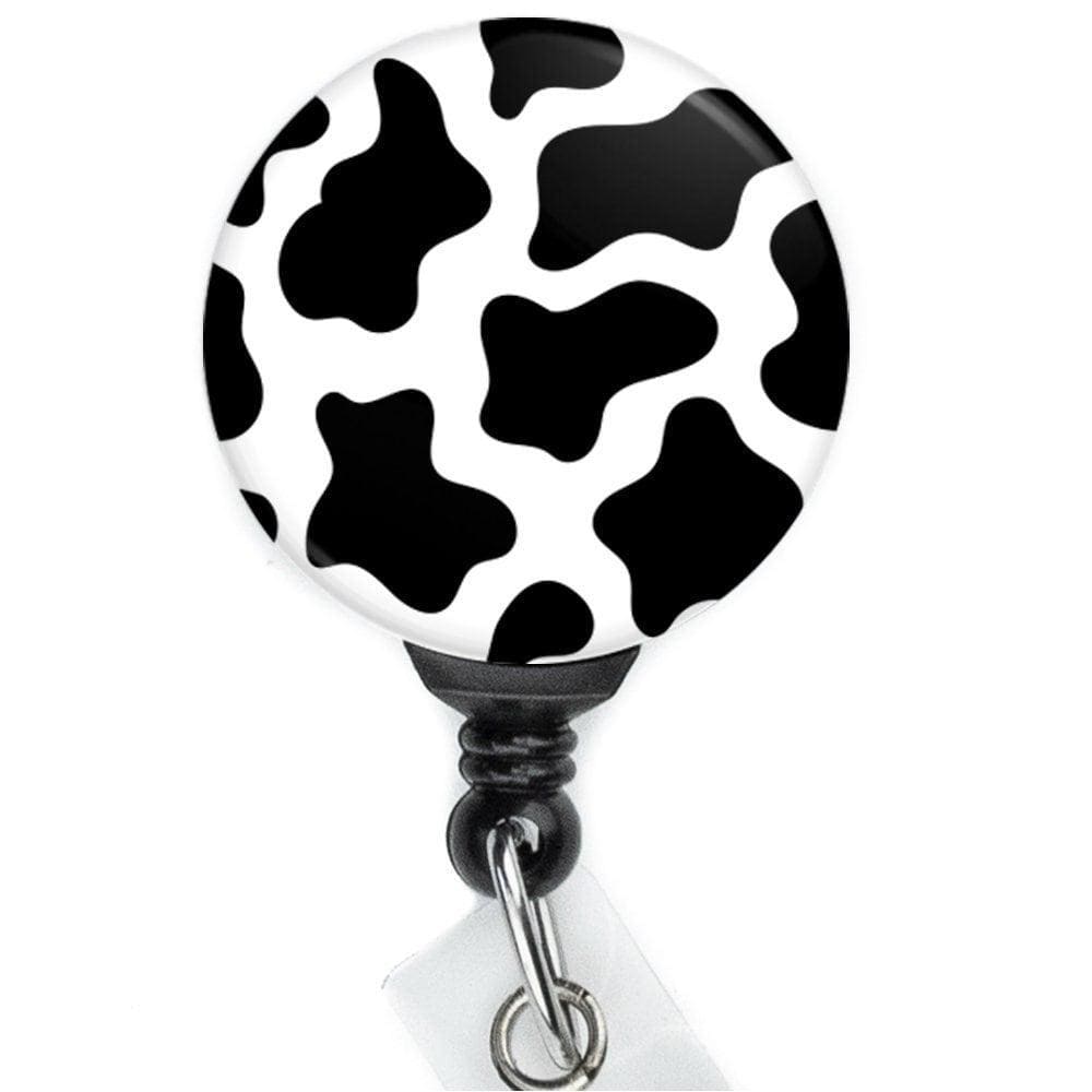 Cow Print Retractable Badge Reel
