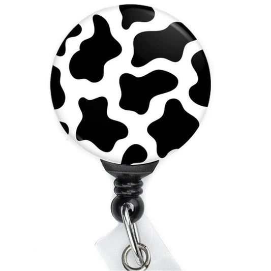 Cow Print Retractable Badge Reel