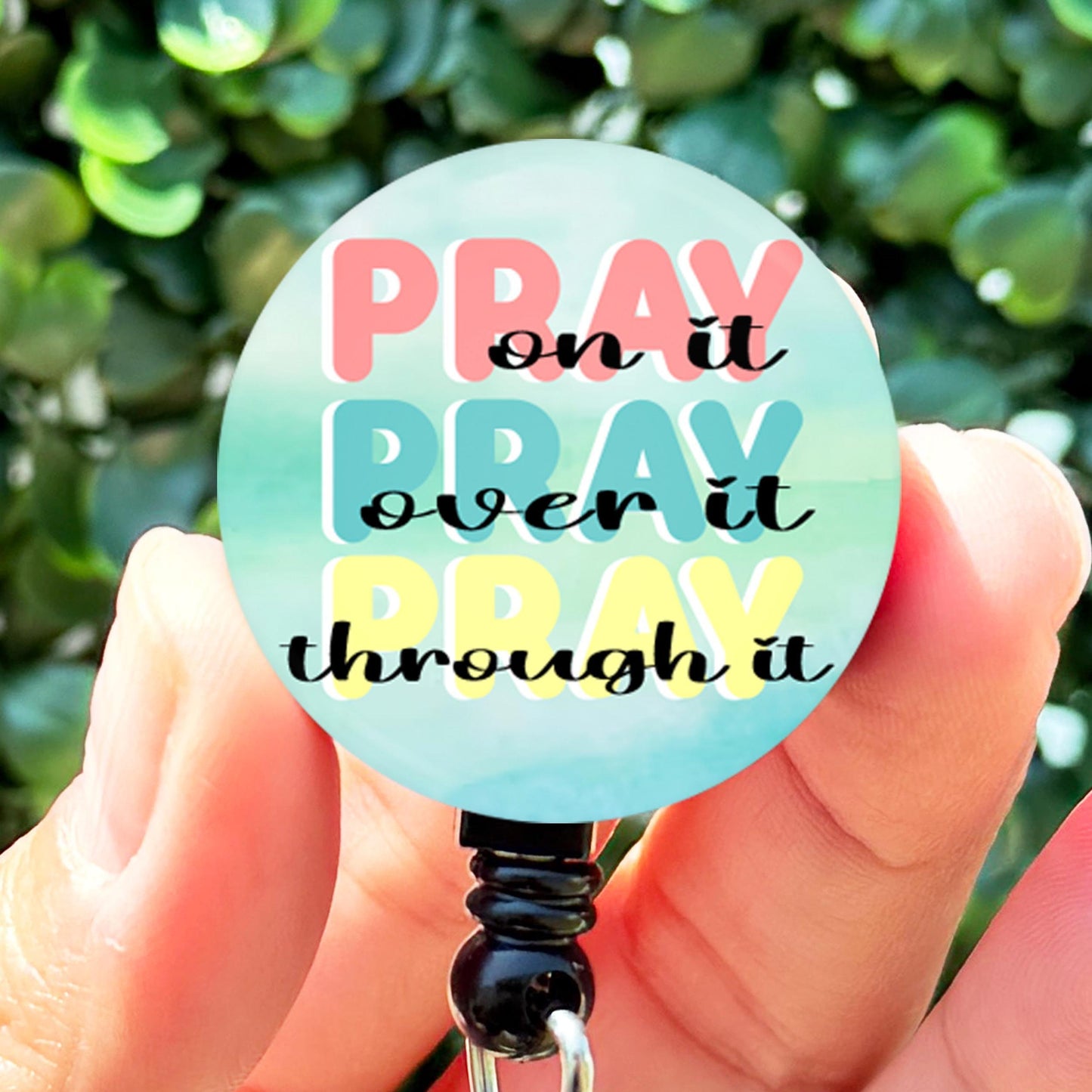 Christian Badge Reel  Jesus God Badge Reel  Religious Pray On It  Nurse ID Badge Reel Holder  Nurse Gift  Nurse Badge