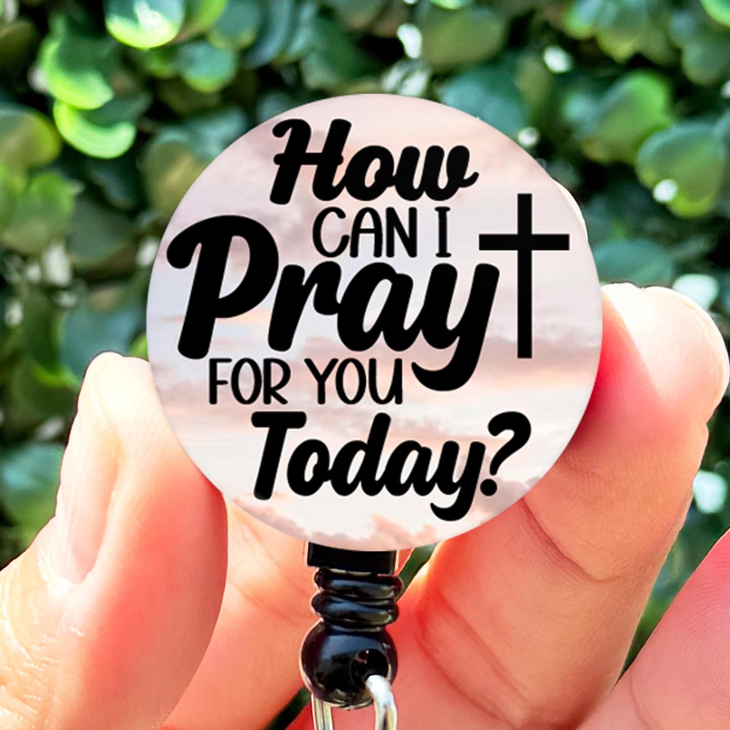 Christian Badge Reel  Jesus God Badge Reel  Religious Prayer  Nurse ID Badge Reel Holder  Nurse Gift  Nurse Badge