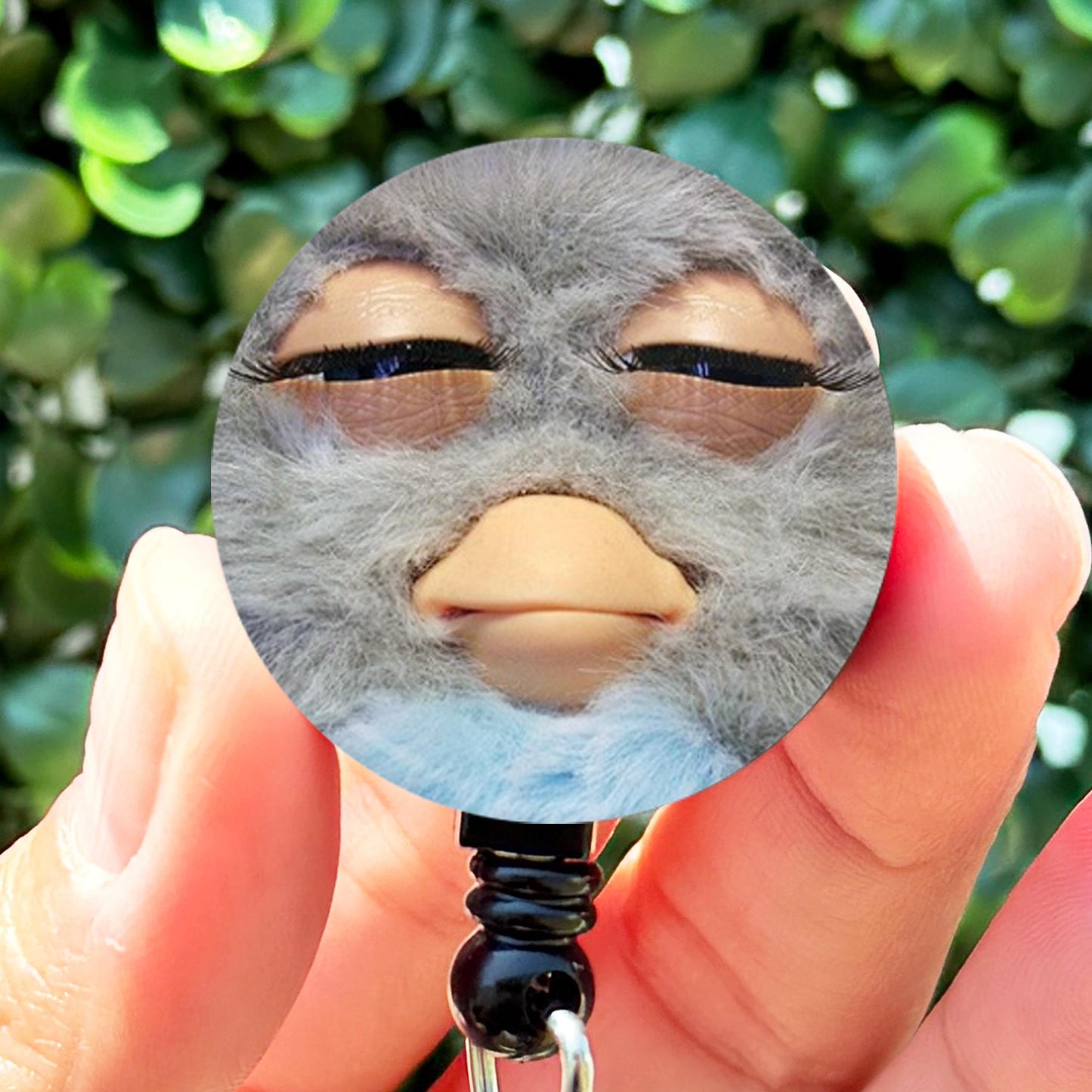 Funny ID Badge Reel  Suspicious Fight Me Furby  ID Badge Holder  Nurse Gift  Nurse Badge Reel  Cute ID Badge Reel  Badge Reel