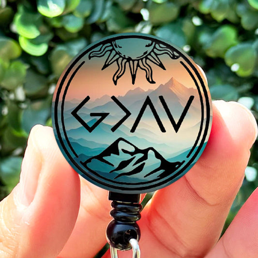 Christian Badge Reel  God is Greater than the Highs and the Lows  Bible Jesus God Reel  Nurse Gift  Nurse Badge Reel  Cute Badge Holder