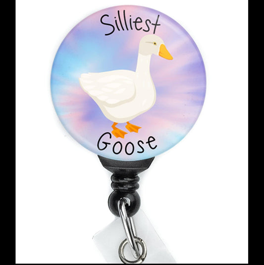 Silliest Goose  Nurse Badge Reel Funny  ID Badge Holder  Nurse Gift  Nurse Badge Holder  ID Holder  Cute Badge