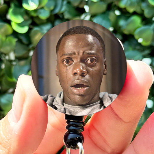 Get Out Movie Scared Cry Face  Nurse Badge Reel  ID Badge Holder  Nurse Gift  Nurse Badge Holder