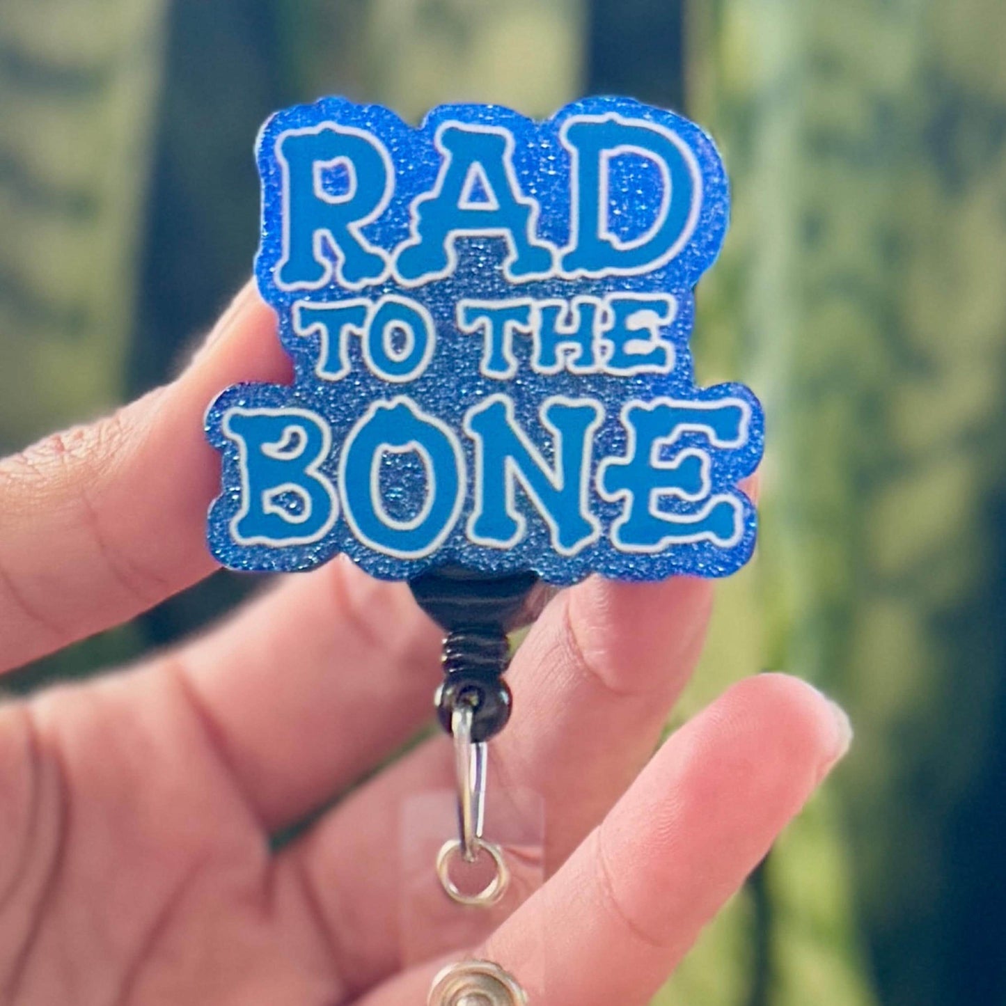 Xray Badge Reel - Rad To The Bone Rad Tech Badge Reel  Nurse Badge Reel  ID Badge Holder  Nurse ID Holder  X-Ray Tech  Radiology Tech