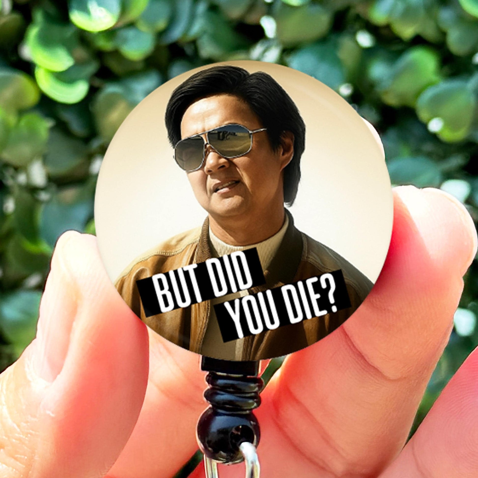 Nurse Badge Reel Funny But Did You Die Meme Retractable Badge Reel with Swing Clip and 34 Inch Cord, - ReactionReels