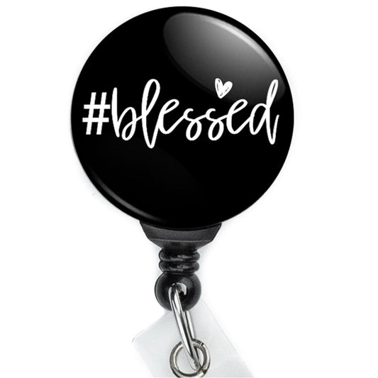 Blessed Retractable Badge Reel with Swing Clip and 36 Inch Cord