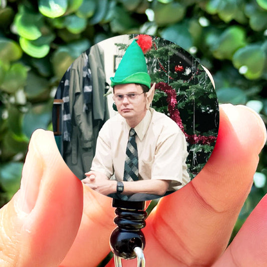 Funny ID Badge Reel  The Office Dwight Shrute Elf Christmas  ID Badge Holder  Nurse Gift  Nurse Badge Reel  Cute ID Badge Reel
