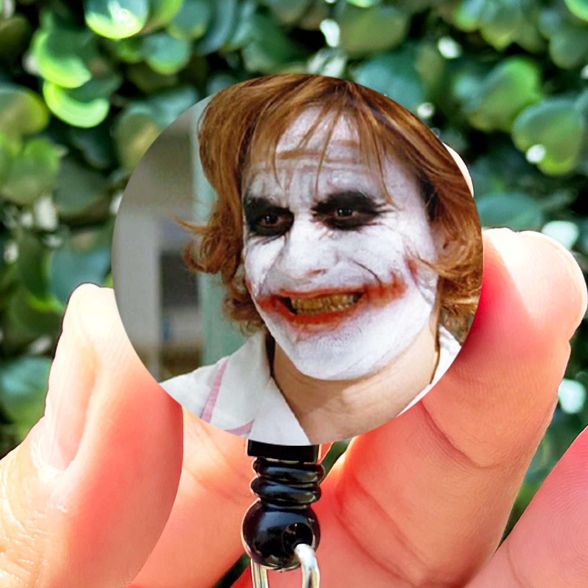 Joker Forced Crazy Smile  Nurse Badge Reel Funny  ID Badge Holder  Nurse Gift  Nurse Badge Holder  ID Holder - ReactionReels