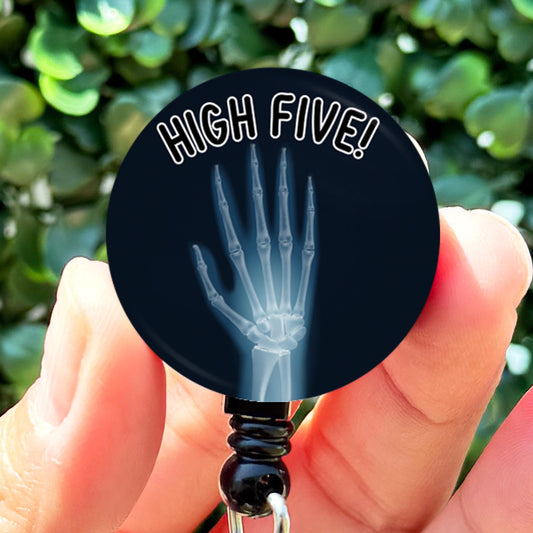 XRAY Tech  Radiology  High Five Hand Bone Scan  Nurse Badge Reel  Badge Holder  Nurse Gift