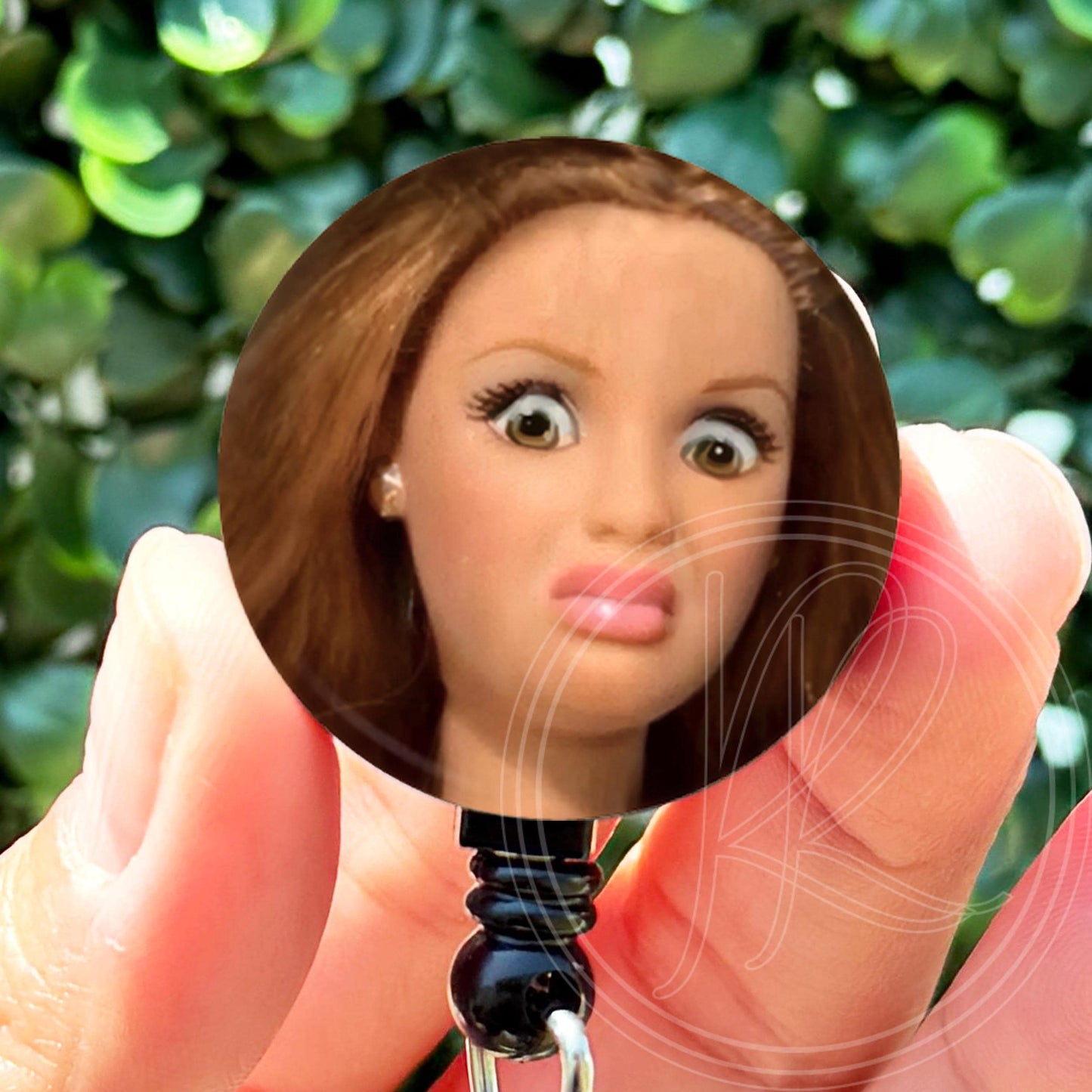 BRUH WTF Cringe Messy Sarcastic Disgusted Doll   Nurse Badge Reel Funny    Nurse Gift  Nurse ID Hold