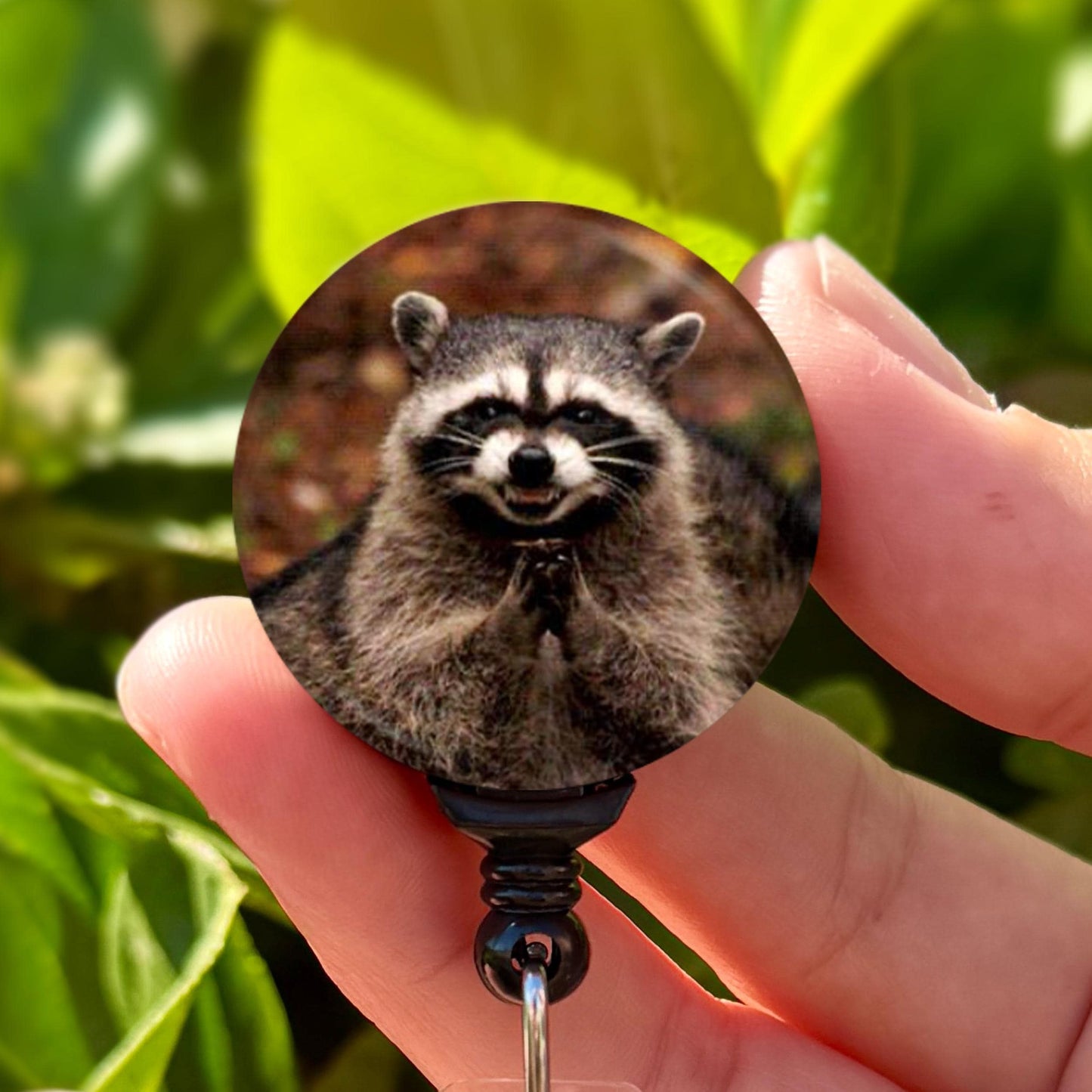 Evil Raccoon Meme  Nurse Badge Reel Funny  ID Badge Holder  Nurse Gift  Nurse Badge Holder  Cute ID Holder Ree