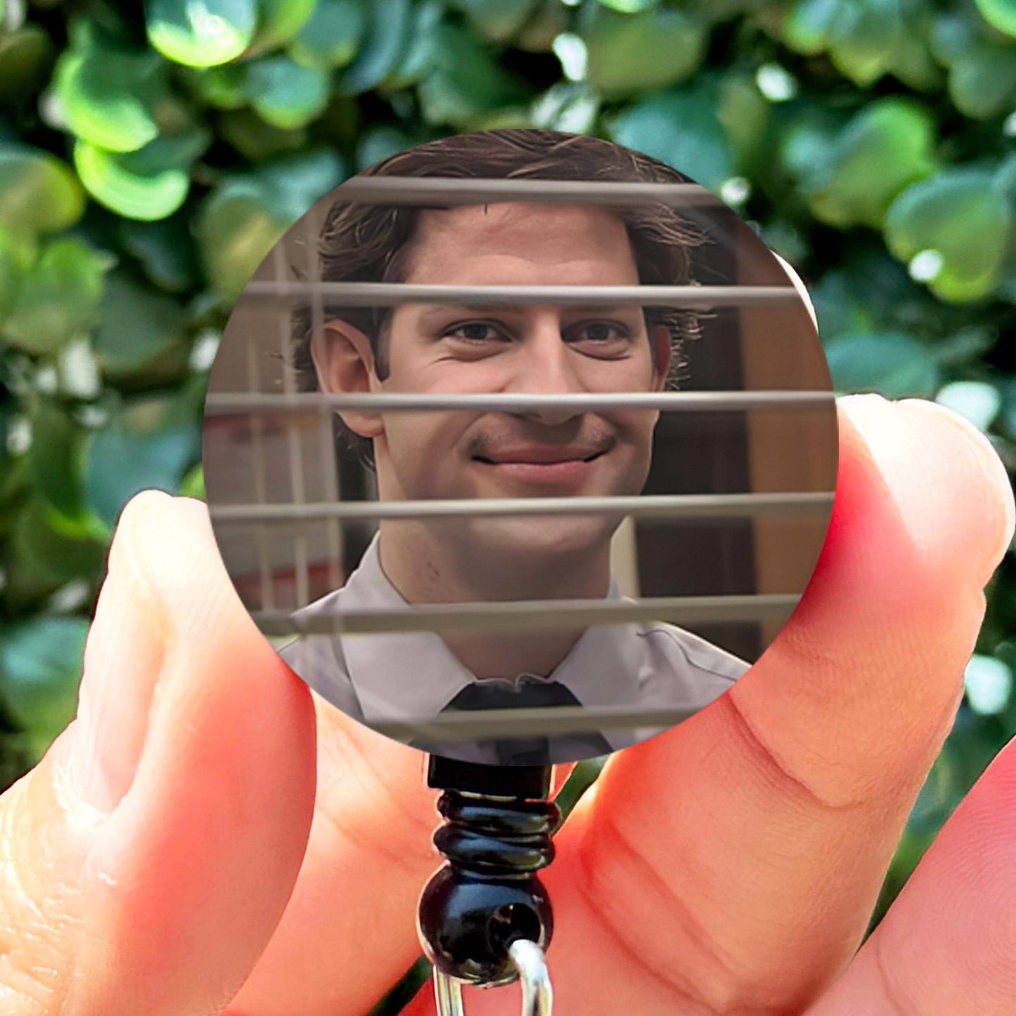 The Office Jim Blinds Smirk Meme  Nurse Badge Reel Funny  ID Badge Holder  Nurse Gift  Nurse Badge Holder  Cute ID