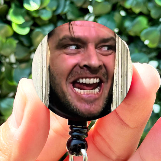 Halloween The Shining Here's Johnny  Nurse Badge Reel  ID Badge Holder  Nurse Gift  Nurse Badge Hold