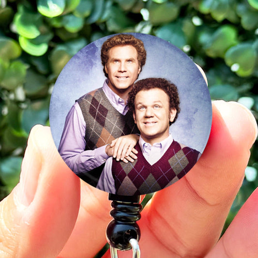 Stepbrothers Brennan and Dale Portrait  Nurse Badge Reel  ID Badge Holder  Nurse Gift  Nurse Badge Holder  Cute I