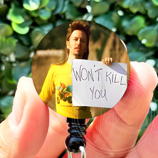 Joe Dirt Funny Won't Kill You Sign  Nurse Badge Reel  ID Badge Holder  Nurse Gift  Nurse Badge Holder  ID Holde
