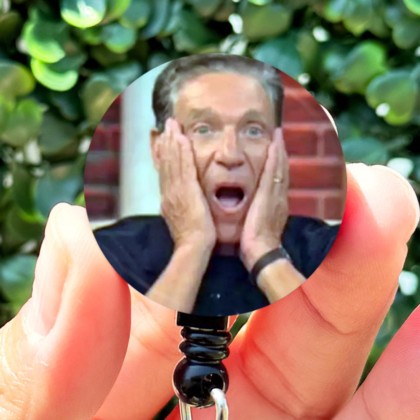 Maury Povich Shocked Surprised Face  Nurse ID Badge Reel Holder  Nurse Gift  Nurse Badge