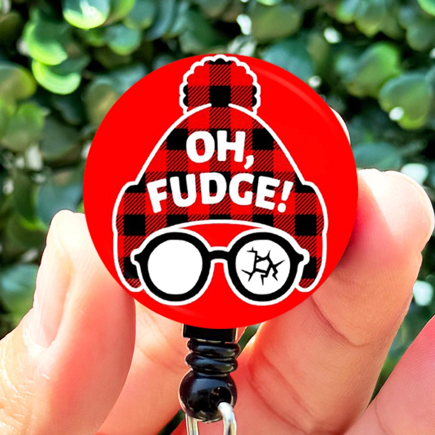 A Christmas Story Ralphie Oh Fudge  Nurse Badge Reel  ID Badge Holder  Nurse Gift  Nurse Badge Holde