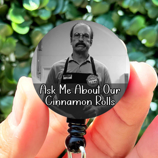 Breaking Bad Better Call Saul Goodman Gene Takovic Cinnamon Rolls  Nurse ID Badge Reel Holder  Nurse Gift  Nurse Bad