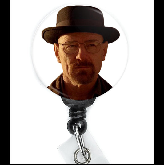 Breaking Bad Better Call Saul Walter White Heisenberg Retractable Badge Reel with Swing Clip and 36 Inch Cord