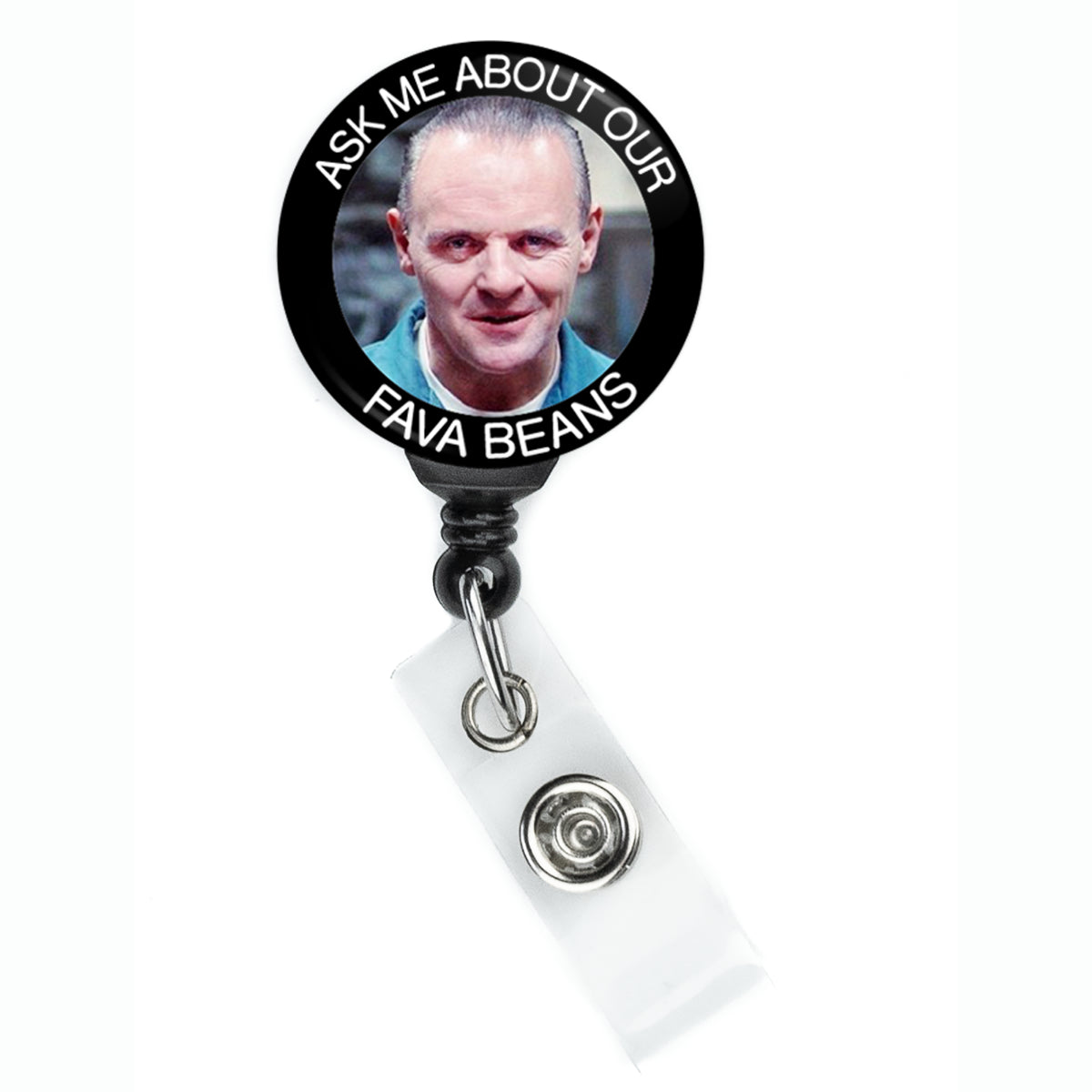Hannibal Lecter Ask me About our Fava Beans Badge Reel - ReactionReels