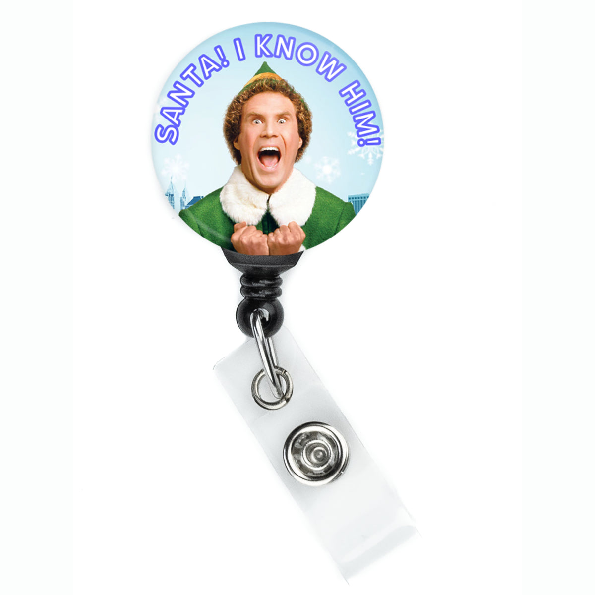 Elf Buddy I Know Santa Badge Reel - ReactionReels