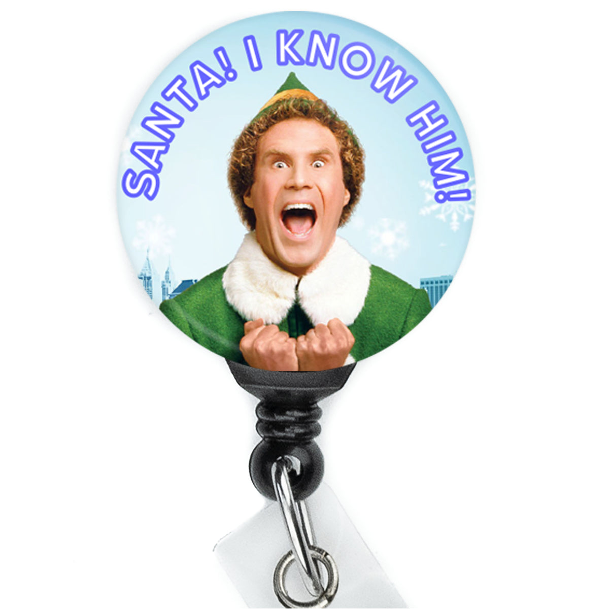 Elf Buddy I Know Santa Badge Reel - ReactionReels