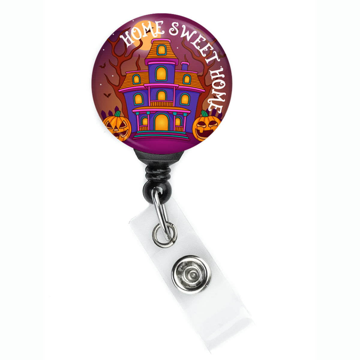 Home Sweet Home Haunted House Halloween Badge Reel - ReactionReels