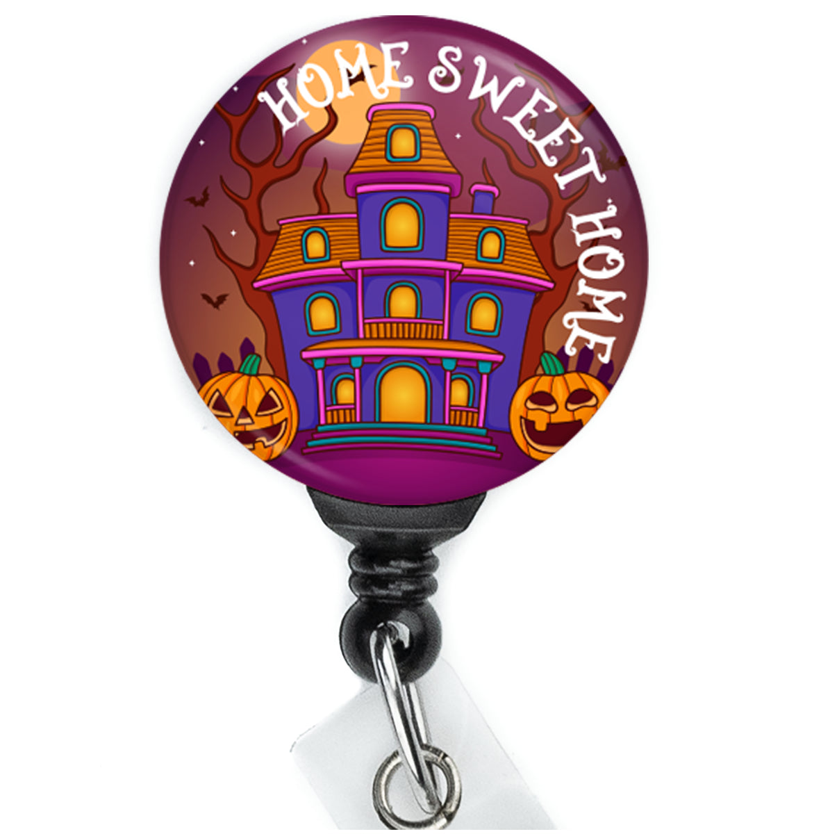 Home Sweet Home Haunted House Halloween Badge Reel - ReactionReels