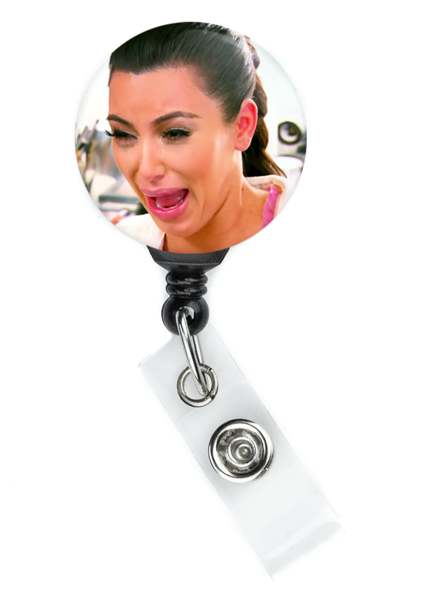 Kim K Cry Face Meme Badge Reel - ReactionReels