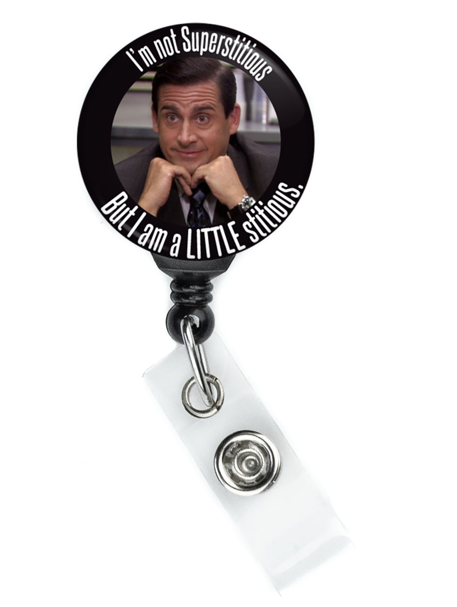 The Office Michael Scott I'm Not Superstitious But I Am A Little Stitious Badge Reel - ReactionReels