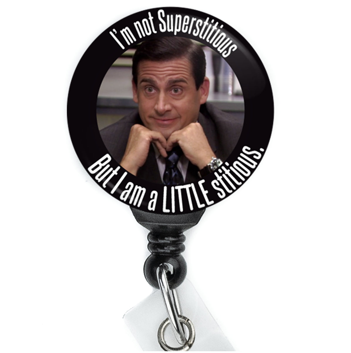 The Office Michael Scott I'm Not Superstitious But I Am A Little Stitious Badge Reel - ReactionReels