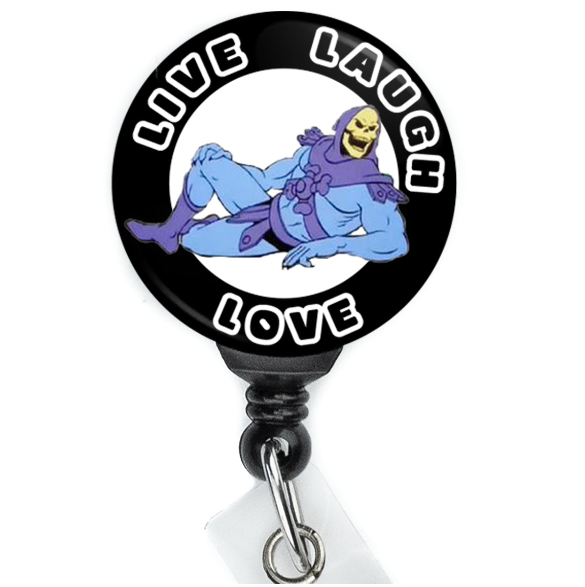 Skeletor Live Laugh Love 2 Meme Badge Reel - ReactionReels