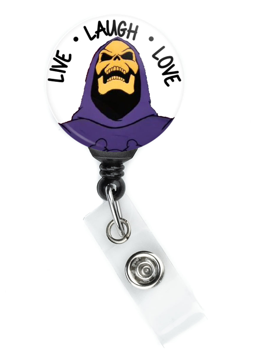 Skeletor Live Laugh Love Meme Badge Reel - ReactionReels