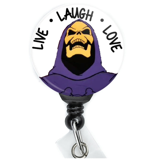 Skeletor Live Laugh Love Meme Badge Reel - ReactionReels
